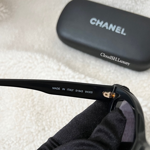 Auth Chanel Vintage CC Logo Black Cat Eye Sunglasses *For Small face frames - Picture 10 of 13